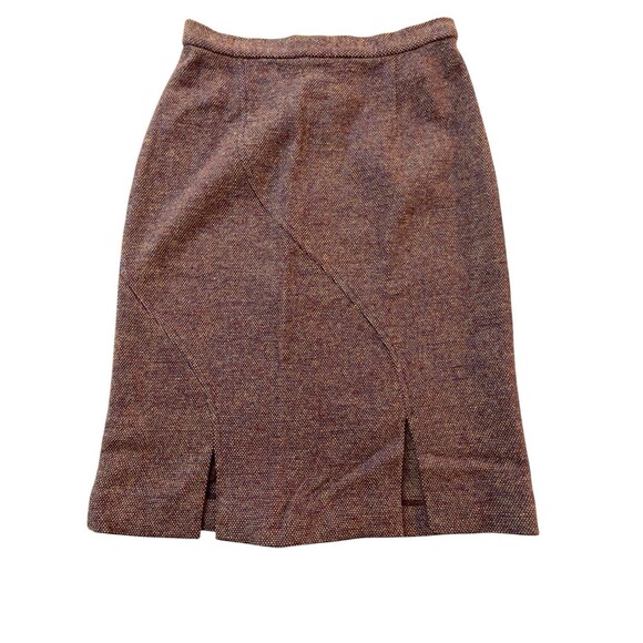 Vintage Eitie Women’s Wool Blend Skirt Suit Set Blazer Jacket Brown EU 38 US 6-8 - Picture 4 of 16